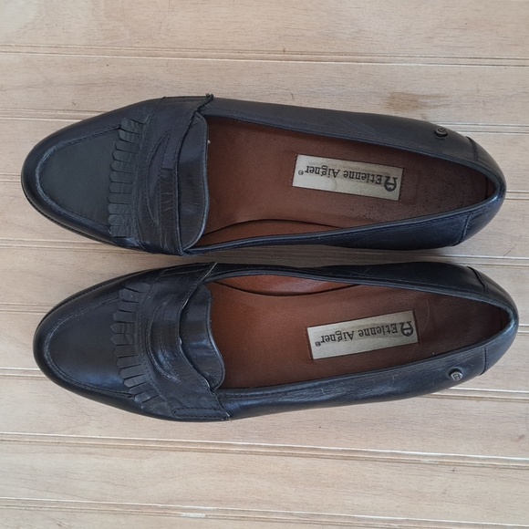 Etienne Aigner Shoes - Etienne Aigner Buckingham Leather Vintage Classic Penny Fringe Kiltie Loafers